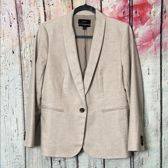 J. Crew Women's Linen Blend Blazer Blazer12p - Picture 1 of 8